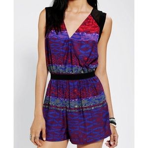 Batik printed romper from silence + noise NWOT